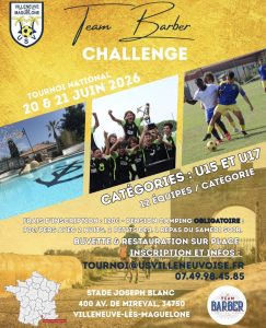 🔵🟡 Team Barber Challenge 2026 – Tournoi National U15 & U17🏆