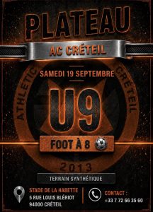 ⚽🧡 Plateau U9 – AC Créteil 🖤⚽