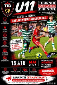 🏆 TOURNOI INTERNATIONAL DE DIRINON U11 – ÉDITION 2027 🌍⚽