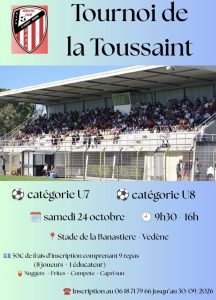⚽🏆 TOURNOI DE LA TOUSSAINT U7 & U8 – ACPV LE PONTET VEDÈNE